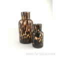 tortoise shell leopard print pattern leopard vase